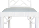Chinoiserie Chippendale Counter Stool (with back)