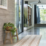 Natural / White Stripe Jute Rug