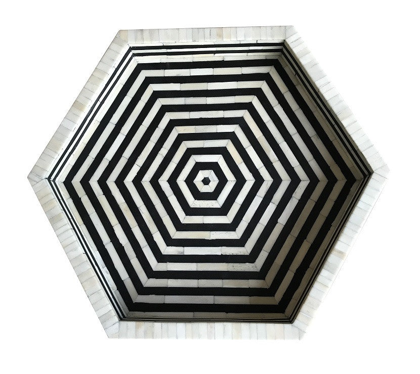 Black Hex Inlay Tray