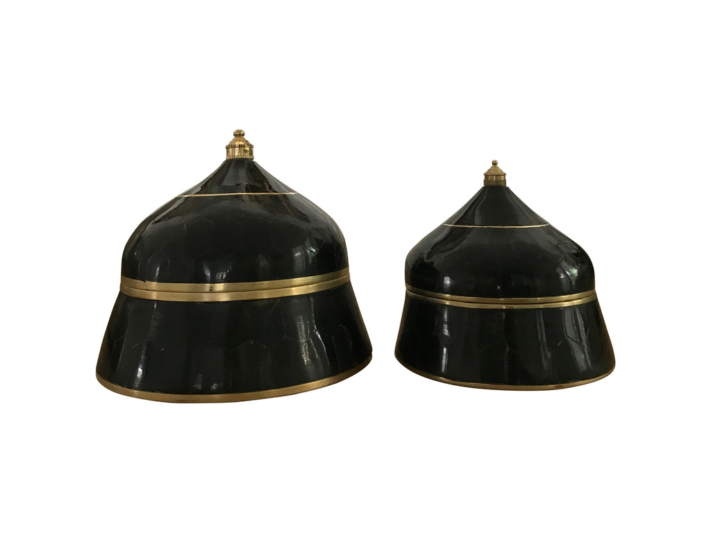 Black Inlay and Brass Hand Crafted Boxes