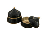 Black Inlay and Brass Hand Crafted Boxes
