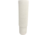 Tall Ribbed Bud Vase (Matte White)