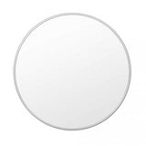 Simple Silver Finish Round Mirror