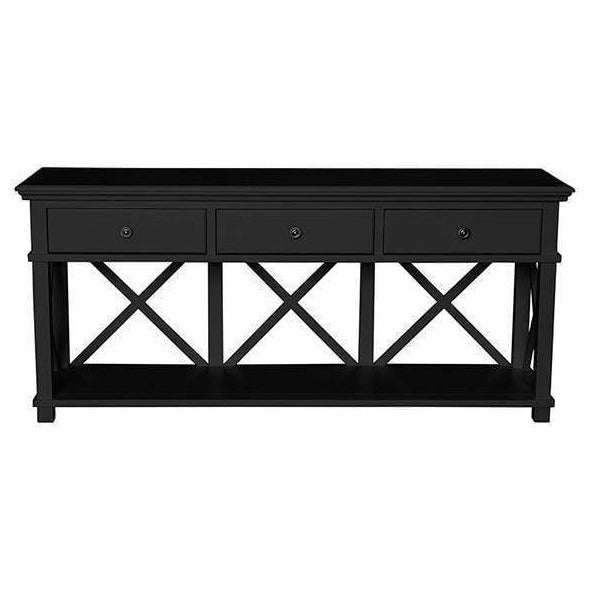Hamptons 3 Drawer Console (Black)