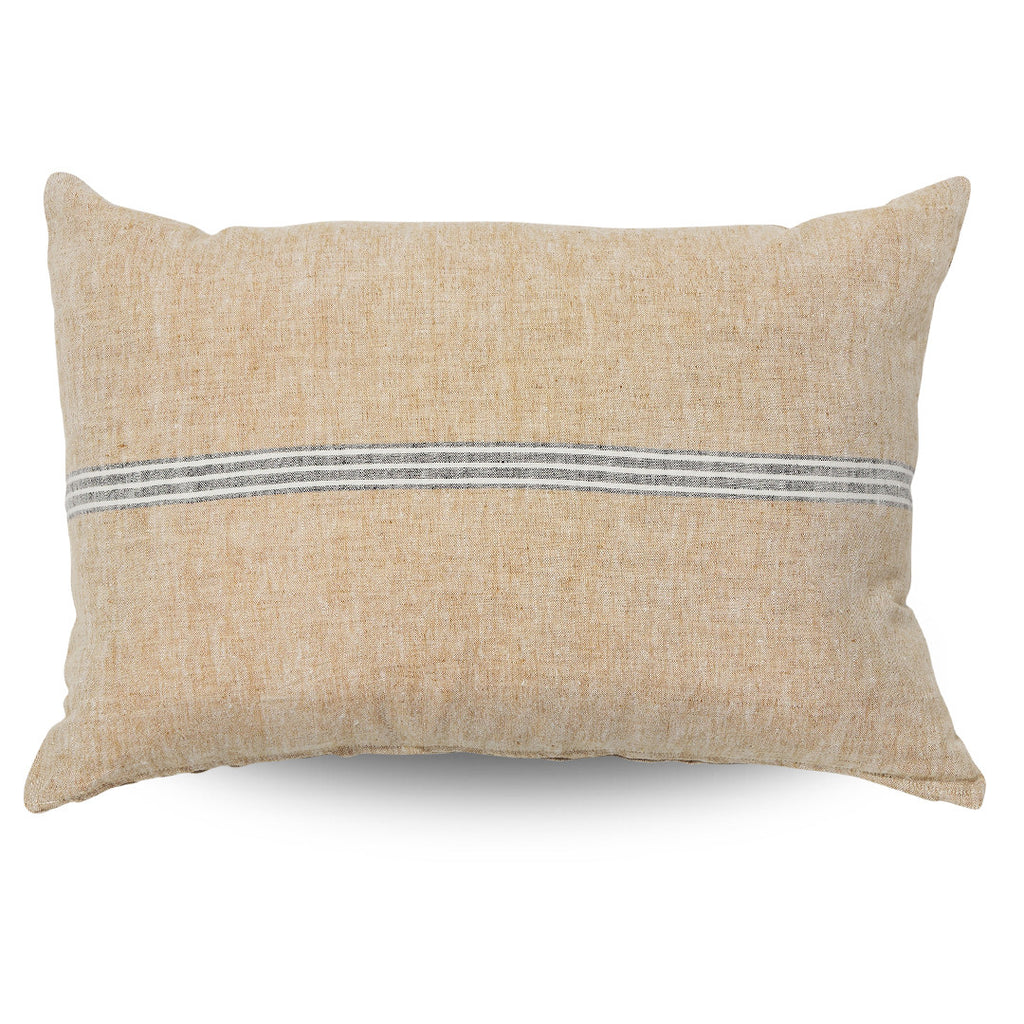 Caramel Stripe Linen Cushion Cover