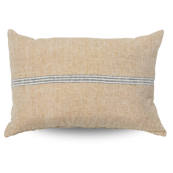 Caramel Stripe Linen Cushion Cover