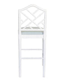 Chinoiserie Chippendale Counter Stool (with back)
