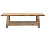 Vintage Elm Coffee Table (with shelf)