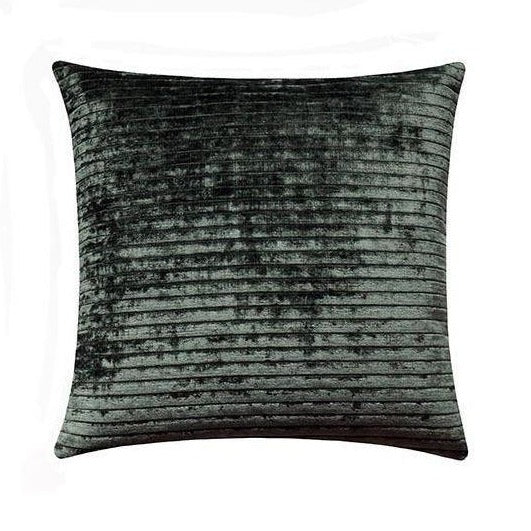 Green Ribbed Velvet Cushion
