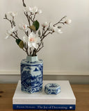 Blue and White Hex Ginger Jar