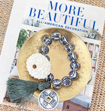 Chinoiserie Bracelet with Tassel & Charm