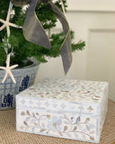 White Flower Mother of Pearl Inlay Box (2 sizes)