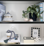 Navy Blue and Cream Resin Box