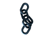 Hand Carved 5-Link Wooden Chain (Black Stain)