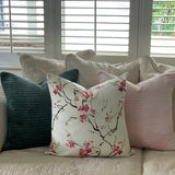 Green Ribbed Velvet Cushion