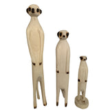 Hand Carved Wooden Meerkats