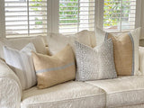 Caramel Stripe Linen Cushion Cover