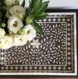 Grey Mother of Pearl Flower Tray