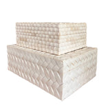 Natural Basket Weave Inlay Box