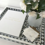 Grey Mother of Pearl Flower Tray