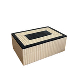 Navy Blue and Cream Resin Box