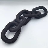 Hand Carved 5-Link Wooden Chain (Black Stain)