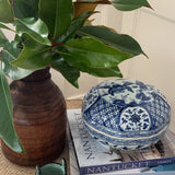 Blue and White Ceramic Round Box