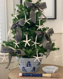 Blue and White Ceramic Chinese Symbol Bowl