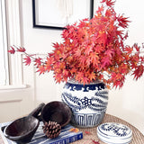 Blue and White Floral Ming Jar (Flat Lid)