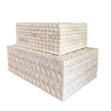 Natural Bamboo Weave Inlay Box