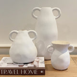 Organic Ceramic Vase with Handle (Short)