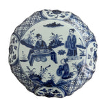 Blue and White Ceramic Round Box