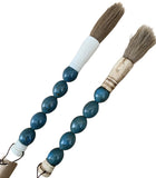 Chinese Calligraphy Brush (Aqua, Teal and Brown Shagreen Finish)