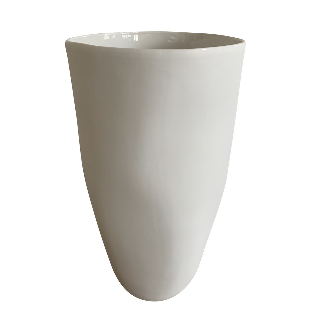 Organic Ceramic Tall Vase (White)