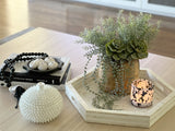 White Hex Inlay Tray