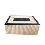 Navy Blue and Cream Resin Box
