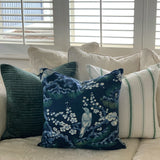 Green Ribbed Velvet Cushion