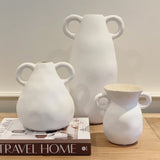 Organic Ceramic Vase with Handle (Tall)