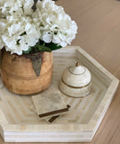 White Hex Inlay Tray