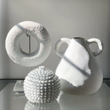 Organic Ceramic Vase with Handle (Short)