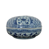 Blue and White Ceramic Round Box