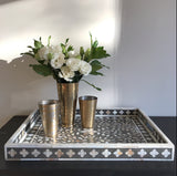 Grey Mother of Pearl Flower Tray