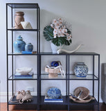 Blue and White Ceramic Round Box