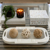 White Flower Mother of Pearl Inlay Box (2 sizes)