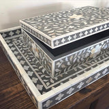 Grey Mother of Pearl Flower Tray