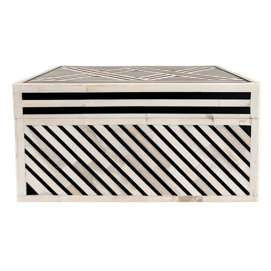 Black Aztec Pattern Inlay Box