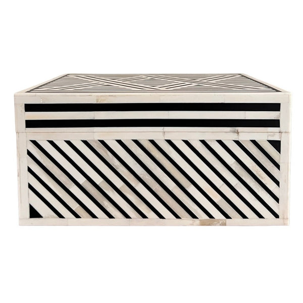 Black Aztec Pattern Inlay Box