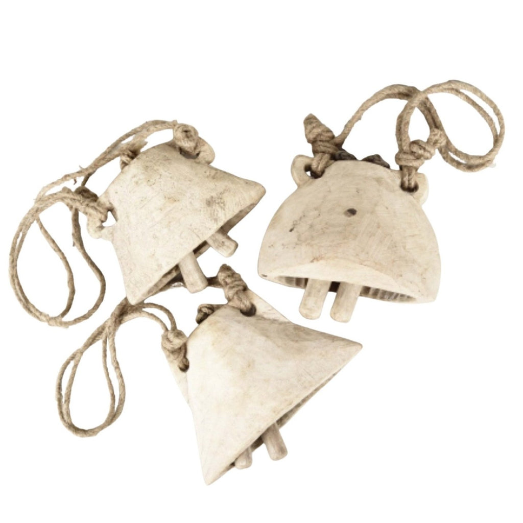 Bleached Wooden Cow Bell