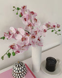 Tall Ribbed Bud Vase (Matte White)