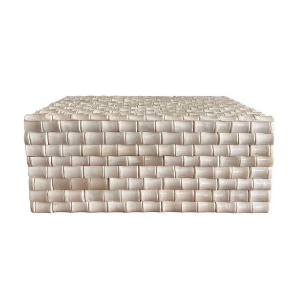 Natural Bamboo Weave Inlay Box